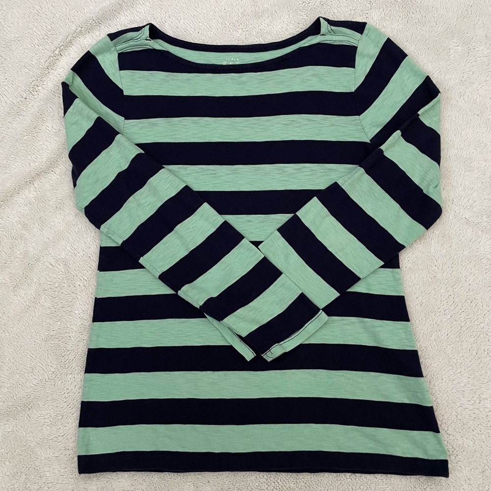 J Crew Painter Tee Long Sleeve 100% Cotton Size M - Picture 2 of 8
